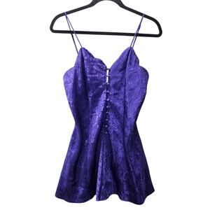 Vintage Victoria's Secret Gold Label Women Med Slip Dress Floral Nightie Strappy